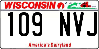 WI license plate 109NVJ