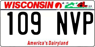 WI license plate 109NVP