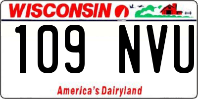 WI license plate 109NVU