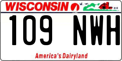 WI license plate 109NWH