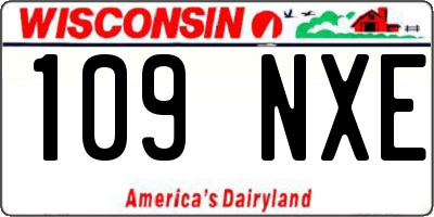 WI license plate 109NXE