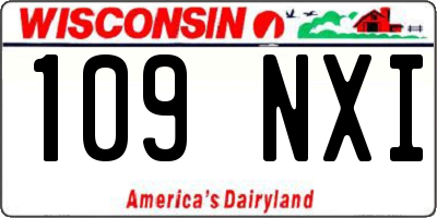WI license plate 109NXI