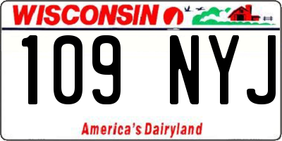 WI license plate 109NYJ