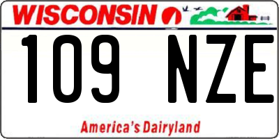 WI license plate 109NZE