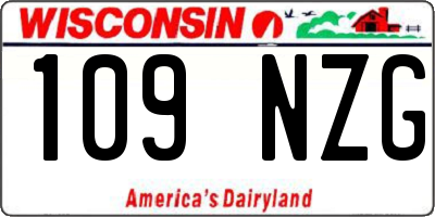 WI license plate 109NZG