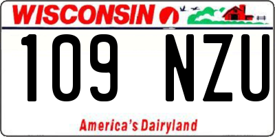 WI license plate 109NZU