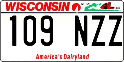 WI license plate 109NZZ