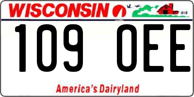 WI license plate 109OEE