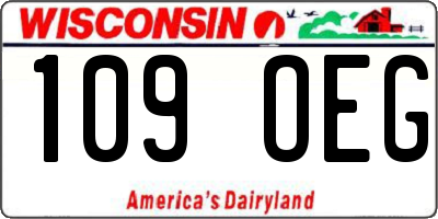 WI license plate 109OEG