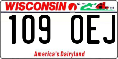 WI license plate 109OEJ