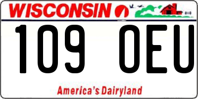 WI license plate 109OEU