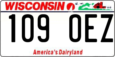 WI license plate 109OEZ