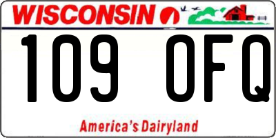 WI license plate 109OFQ