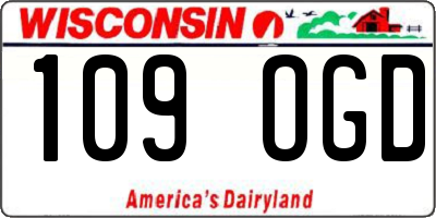 WI license plate 109OGD