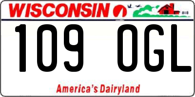 WI license plate 109OGL