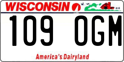 WI license plate 109OGM