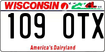 WI license plate 109OTX