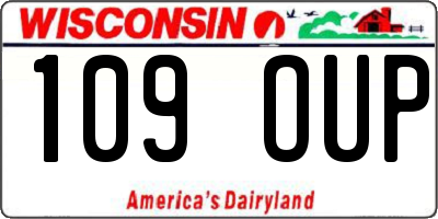WI license plate 109OUP