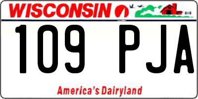 WI license plate 109PJA