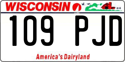WI license plate 109PJD
