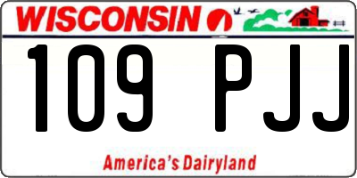 WI license plate 109PJJ