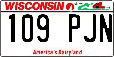 WI license plate 109PJN