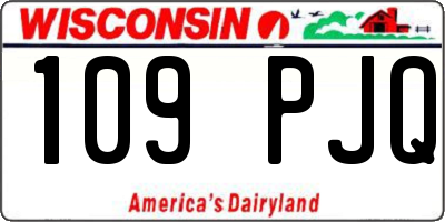 WI license plate 109PJQ