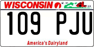 WI license plate 109PJU