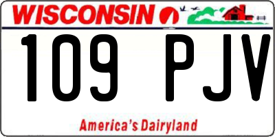 WI license plate 109PJV