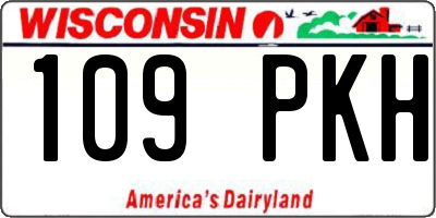 WI license plate 109PKH