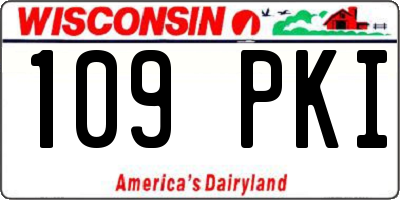 WI license plate 109PKI
