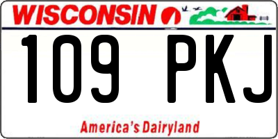 WI license plate 109PKJ