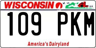 WI license plate 109PKM