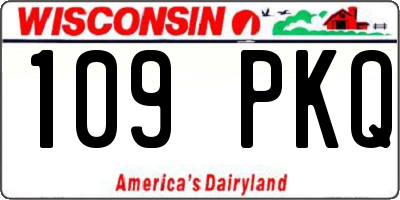 WI license plate 109PKQ
