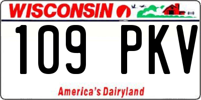 WI license plate 109PKV