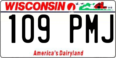 WI license plate 109PMJ