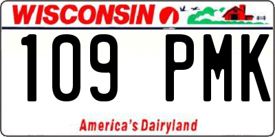 WI license plate 109PMK