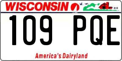 WI license plate 109PQE