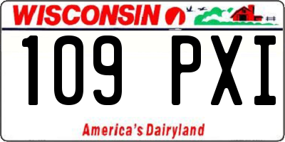 WI license plate 109PXI