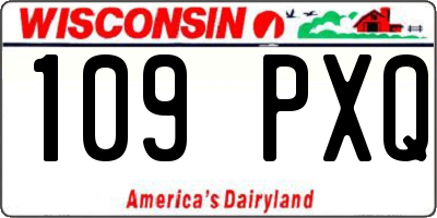 WI license plate 109PXQ
