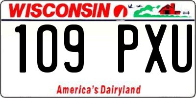 WI license plate 109PXU