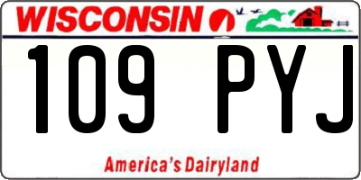 WI license plate 109PYJ