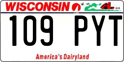 WI license plate 109PYT