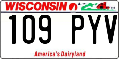 WI license plate 109PYV