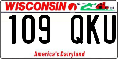 WI license plate 109QKU