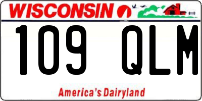 WI license plate 109QLM