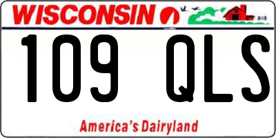 WI license plate 109QLS