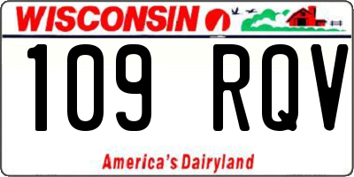 WI license plate 109RQV