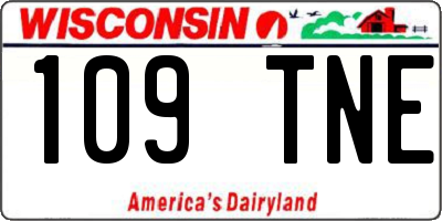 WI license plate 109TNE