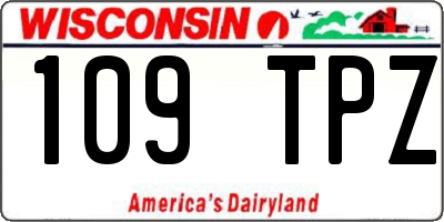 WI license plate 109TPZ